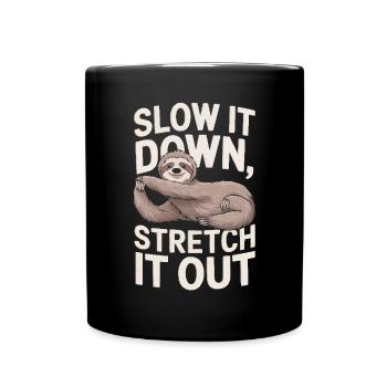 Lazy Sloth Yoga Zen Meditation Yoga Instructor - Full Colour Mug - black - Front