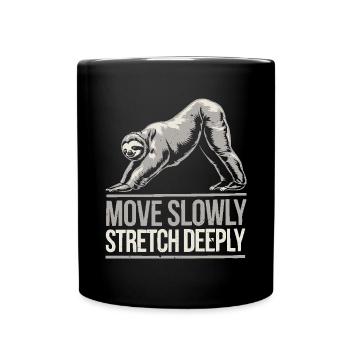Lazy Sloth Yoga Zen Meditation Yoga Instructor - Full Colour Mug - black - Front