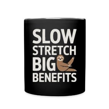 Lazy Sloth Yoga Zen Meditation Yoga Instructor - Full Colour Mug - black - Front