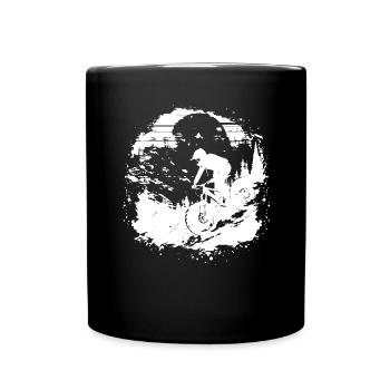 Mountainbiken - Tasse einfarbig - Schwarz - Vorne