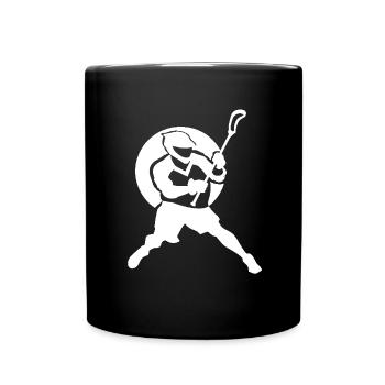 Lacrosse Spieler Logo - Tasse einfarbig - Schwarz - Vorne