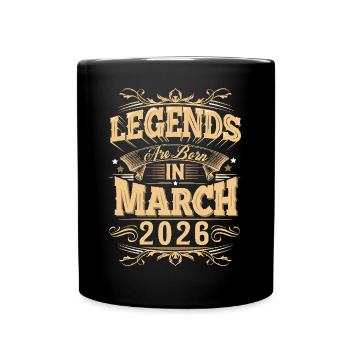 Légende de l’anniversaire de mars 2026 - Mug uni - noir - Devant