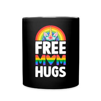 Maman Libre Câlins LGBTQ Fierté Égalité - Mug uni - noir - Devant