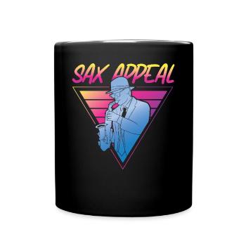 Saxophone Retro Vintage Sax Appeal - Full Colour Mug - black - Front