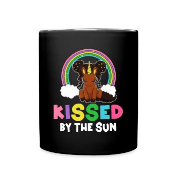 Melanin Black History Brown Skin Kissed By The Sun - Full Colour Mug - black - Front