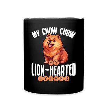 Chow Chow My lion Hearted Friend Chow Chow - Full Colour Mug - black - Front