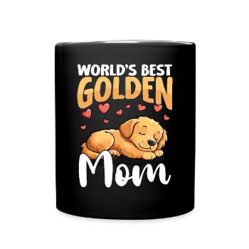 Golden Retriver La meilleure maman dorée du monde - Mug uni - noir - Devant