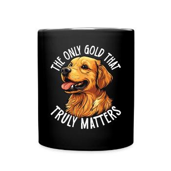 Golden Retriver : le seul qui compte vraiment - Mug uni - noir - Devant