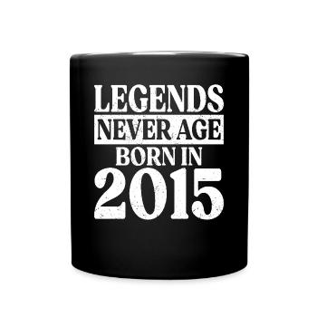 Les légendes ne vieillissent jamais Anniversaire 2015 - Mug uni - noir - Devant
