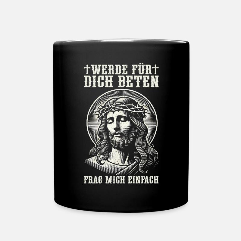 Service d’adoration des croyants catholiques chrétiens de Jésus - Mug uni - noir