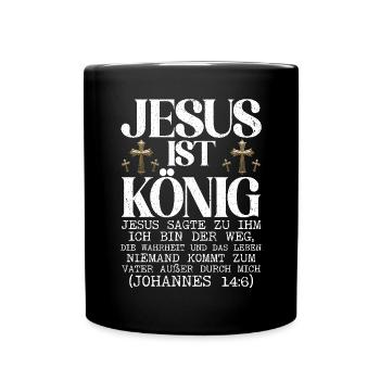 Jesus Christlich Katholiken Gläubiger Gottesdienst - Tasse einfarbig - Schwarz - Vorne