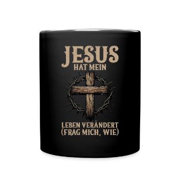 Jesus Christlich Katholiken Gläubiger Gottesdienst - Tasse einfarbig - Schwarz - Vorne