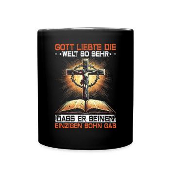 Jesus Christlich Katholiken Gläubiger Gottesdienst - Tasse einfarbig - Schwarz - Vorne