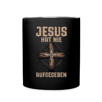 Jesus Christlich Katholiken Gläubiger Gottesdienst - Tasse einfarbig - Schwarz - Vorne
