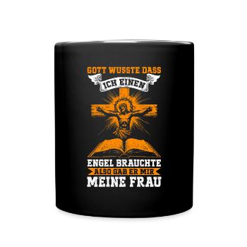 Jesus Christlich Katholiken Gläubiger Gottesdienst - Tasse einfarbig - Schwarz - Vorne