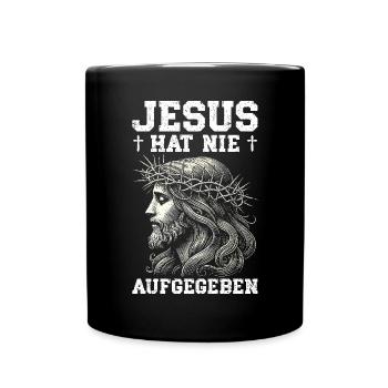 Jesus Christlich Katholiken Gläubiger Gottesdienst - Tasse einfarbig - Schwarz - Vorne