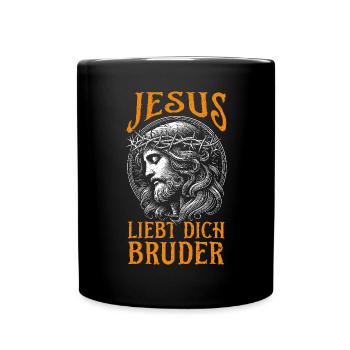 Jesus Christlich Katholiken Gläubiger Gottesdienst - Tasse einfarbig - Schwarz - Vorne