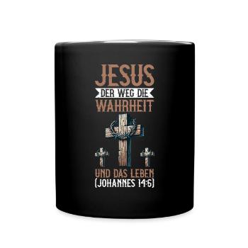 Jesus Christlich Katholiken Gläubiger Gottesdienst - Tasse einfarbig - Schwarz - Vorne