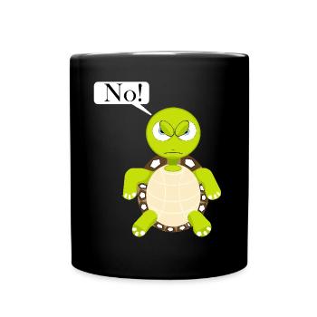 Pas de tortue, pas de bande dessinée amusante, non - Mug uni - noir - Devant