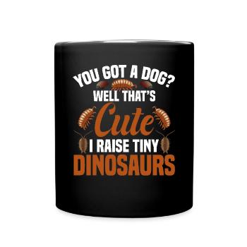 Rollie Pollie Lover Dinosaure Entomologiste Punaise - Mug uni - noir - Devant