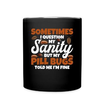 Pill Bug Owner Isopod Entomologist Isopod Rollie - Full Colour Mug - black - Front