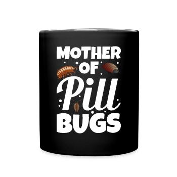 Mère de punaises Rollie Pollie Maman Entomologiste - Mug uni - noir - Devant