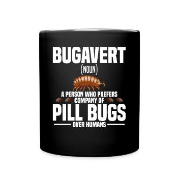 Rollie Pollie Entomologie Isopode Roly Poly pilule bug - Mug uni - noir - Devant