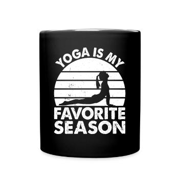 Le yoga est ma saison préférée - Funny Yoga - Mug uni - noir - Devant