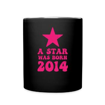 One star was born in 2014 Birthday - Full Colour Mug - black - Front