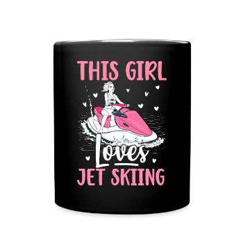 This Girl Loves Jet Skiing Skiers - Full Colour Mug - black - Front