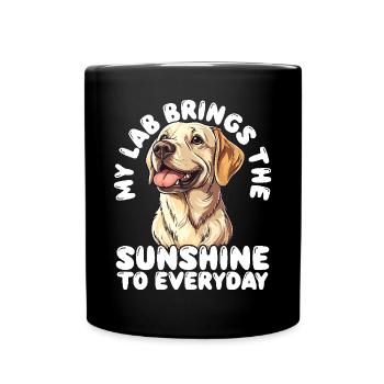 Labrador Retriever My Lab Brings the Sunshine - Full Colour Mug - black - Front