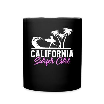 Surfeur de Californie Surfeur Surfeur - Mug uni - noir - Devant