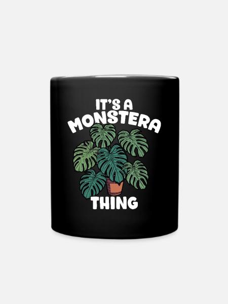 Es Ist Eine Monstera-sache – - Tasse einfarbig - Schwarz