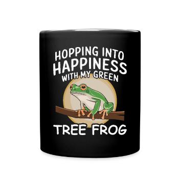 American Green Tree Frog Lover Animal Froggy Toad - Full Colour Mug - black - Front