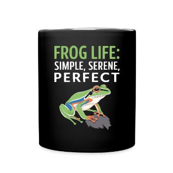 Grenouille verte américaine Amoureux de l’animal Grenouille Crapaud - Mug uni - noir - Devant