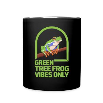 Grenouille verte américaine Amoureux de l’animal Grenouille Crapaud - Mug uni - noir - Devant
