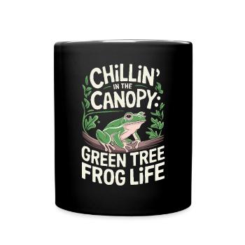 Grenouille verte américaine Amoureux de l’animal Grenouille Crapaud - Mug uni - noir - Devant