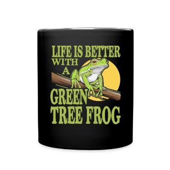Grenouille verte américaine Amoureux de l’animal Grenouille Crapaud - Mug uni - noir - Devant