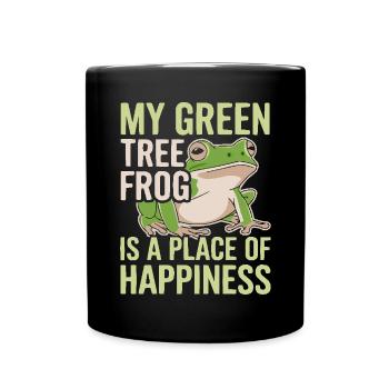 Grenouille verte américaine Amoureux de l’animal Grenouille Crapaud - Mug uni - noir - Devant