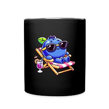 blueberry whisperer, blueberry - Tasse einfarbig - Schwarz - Vorne