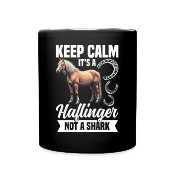 Équitation Haflinger pas un requin Cheval Maman - Mug uni - noir - Devant