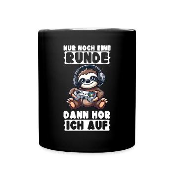 Just one more round then I'll stop sloth - Full Colour Mug - black - Front