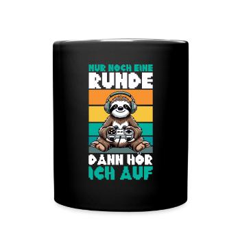 Just one more round then I'll stop sloth - Full Colour Mug - black - Front