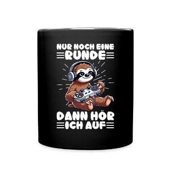 Just one more round then I'll stop sloth - Full Colour Mug - black - Front