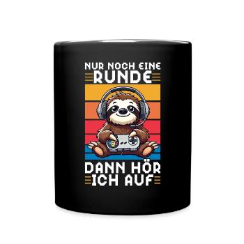 Just one more round then I'll stop sloth - Full Colour Mug - black - Front