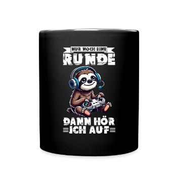 Just one more round then I'll stop sloth - Full Colour Mug - black - Front