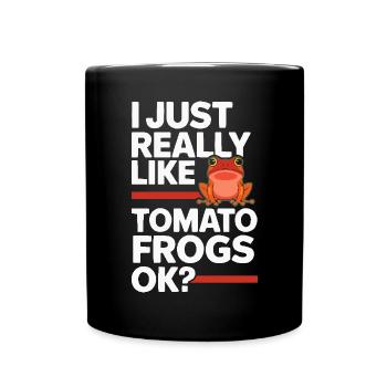 Tomato Frog Lover Animal Amphibian Froggy Toad - Full Colour Mug - black - Front