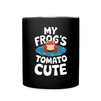 Tomato Frog Lover Animal Amphibian Froggy Toad - Full Colour Mug - black - Front
