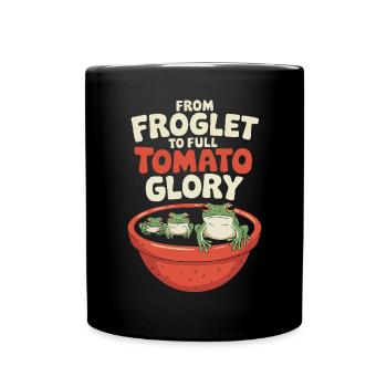 Tomato Frog Lover Animal Amphibian Froggy Toad - Full Colour Mug - black - Front