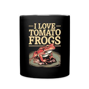 Tomato Frog Lover Animal Amphibian Froggy Toad - Full Colour Mug - black - Front
